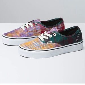 Vans Plaid Multicolor Canvas Low-Top Sneakers